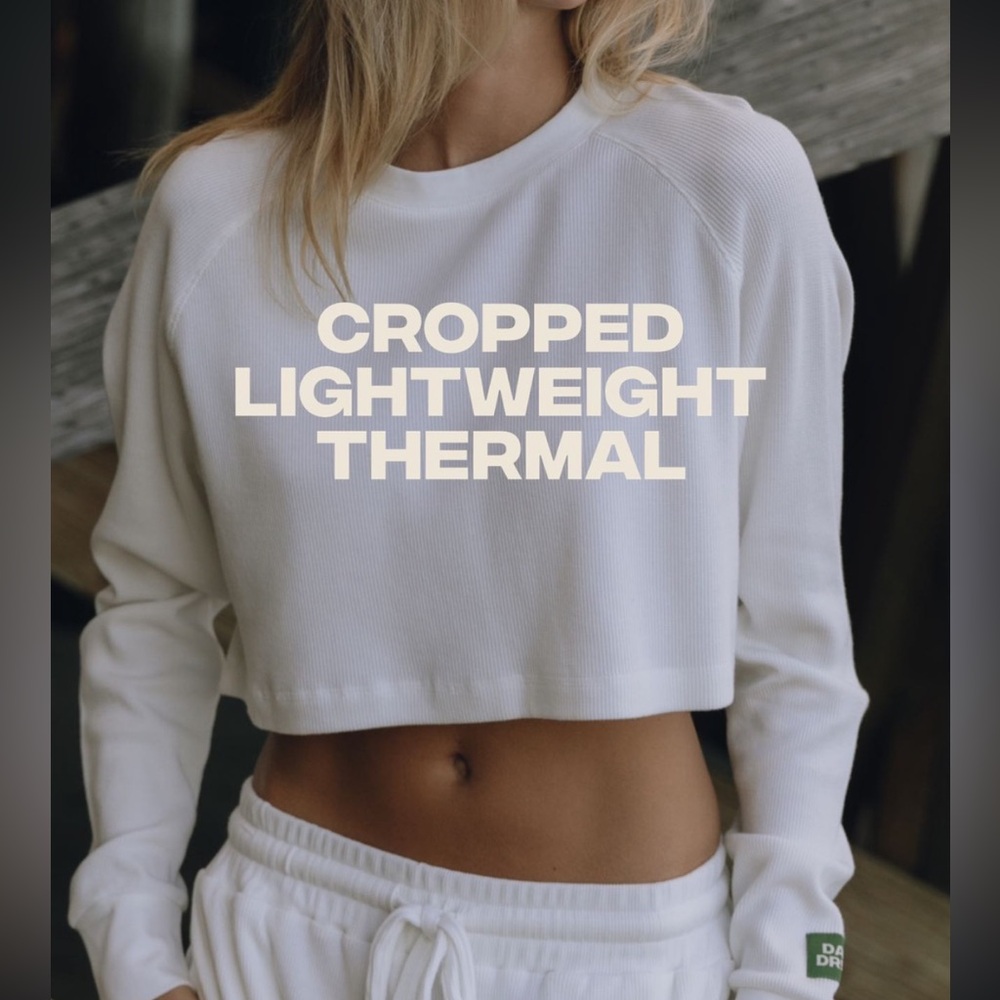 daily drills white cropped thermal